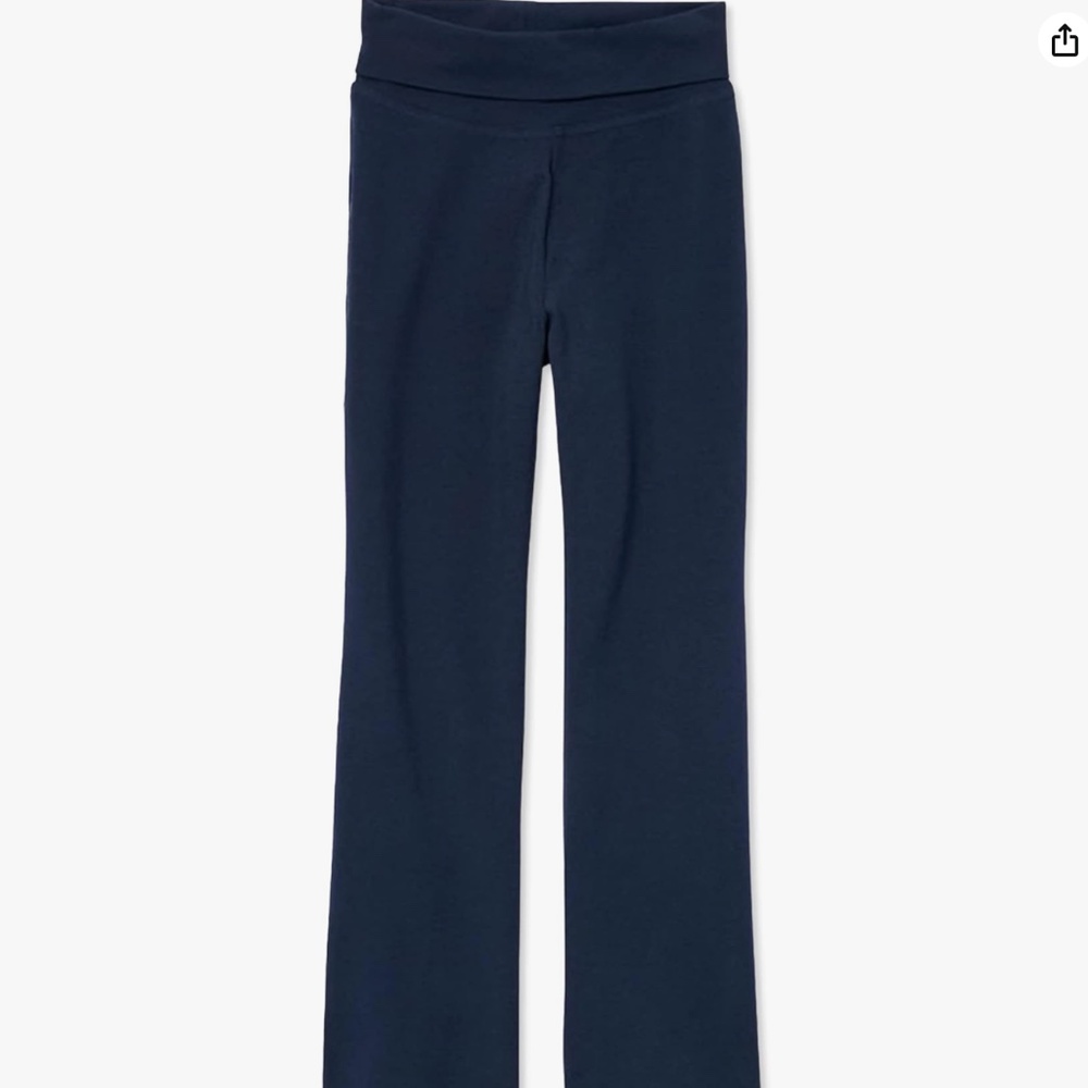 The Children's Place Girls Active Foldover Waist Pants, Navy Blue Sz. M/7-8Y